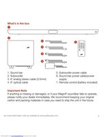 polkaudio RE69151 Sound Bar System Operating Manual